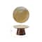 Hello Honey Stoneware Food Pedestal with Reactive Glaze, Brown